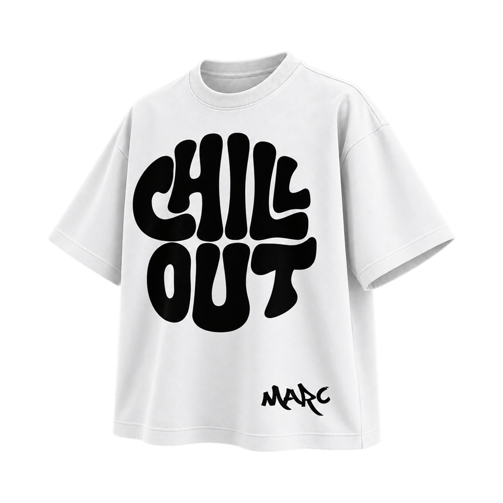 BAREVYN Chill Out T-shirt in White, right three-quarter view