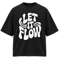 BAREVYN Let It Flow T-shirt in Black, front view