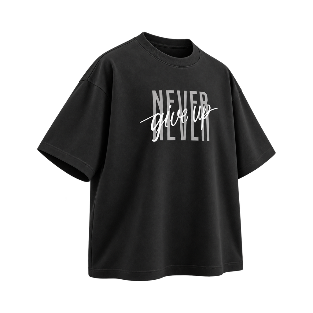 Never Give Up Black — Left Three Quarter view