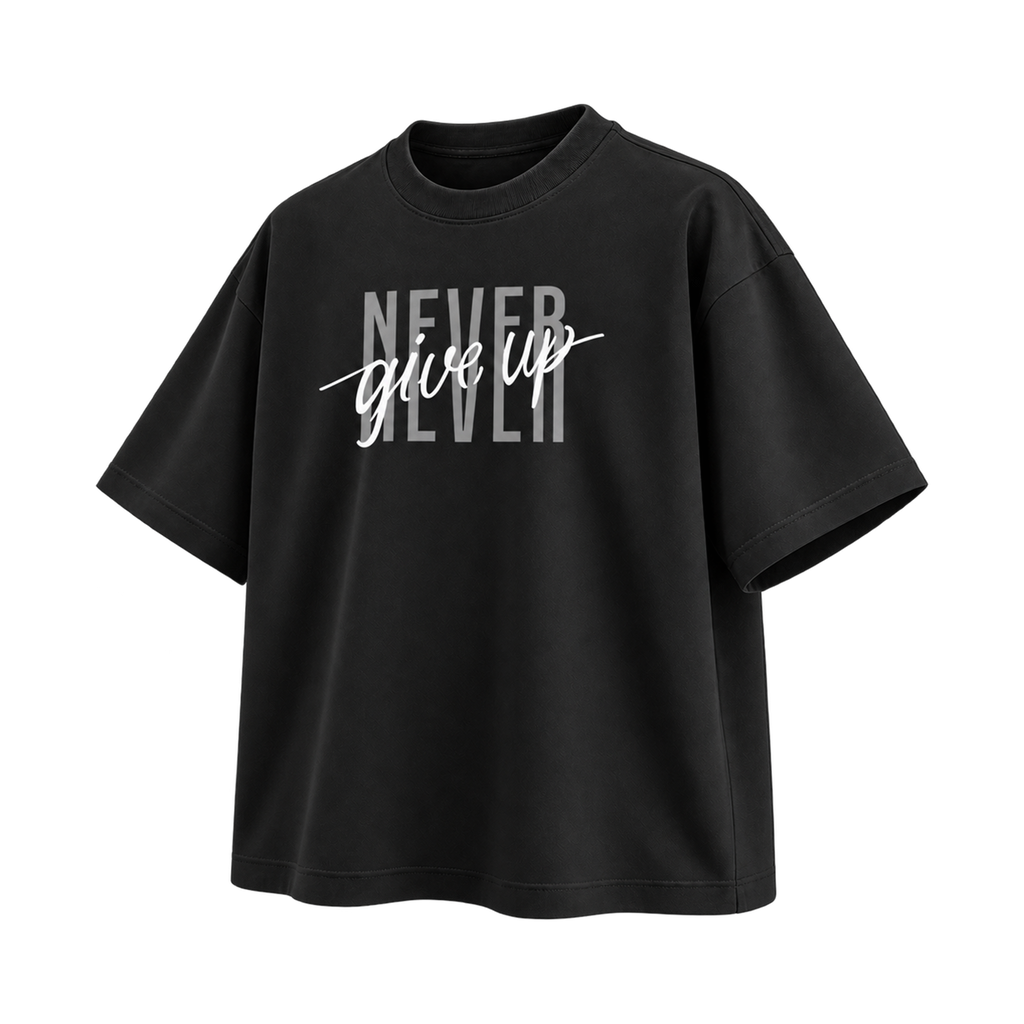 Never Give Up Black — Right Three Quarter view