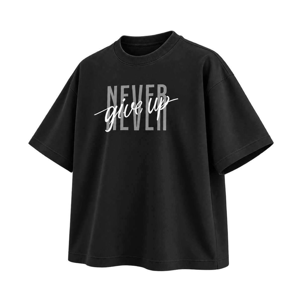 Never Give Up Black — Right Three Quarter view
