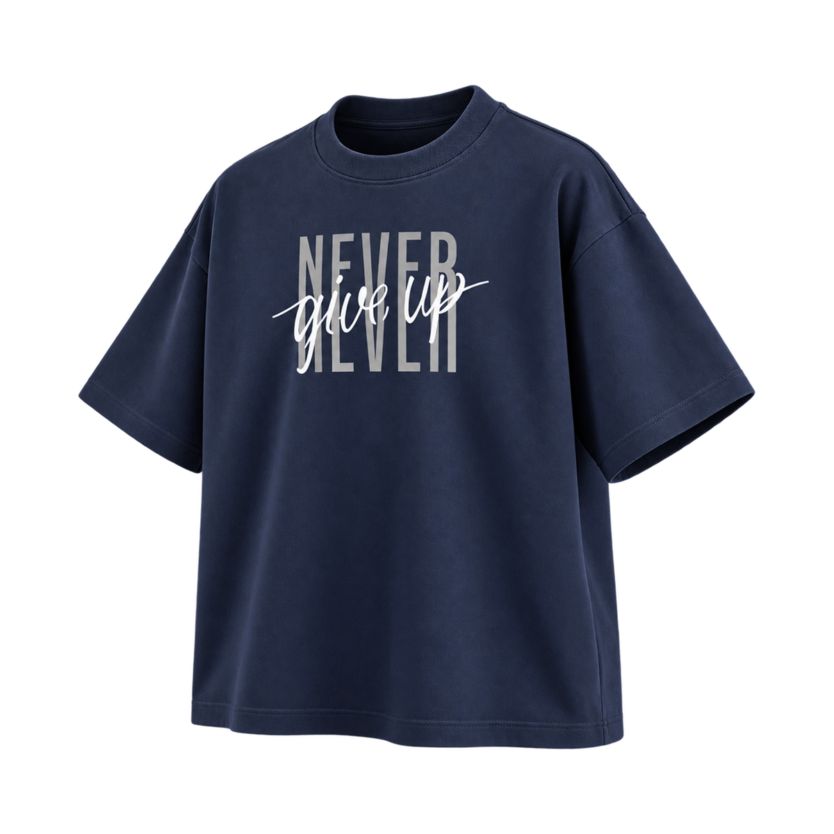 Never Give Up Dark Blue — Right Three Quarter view