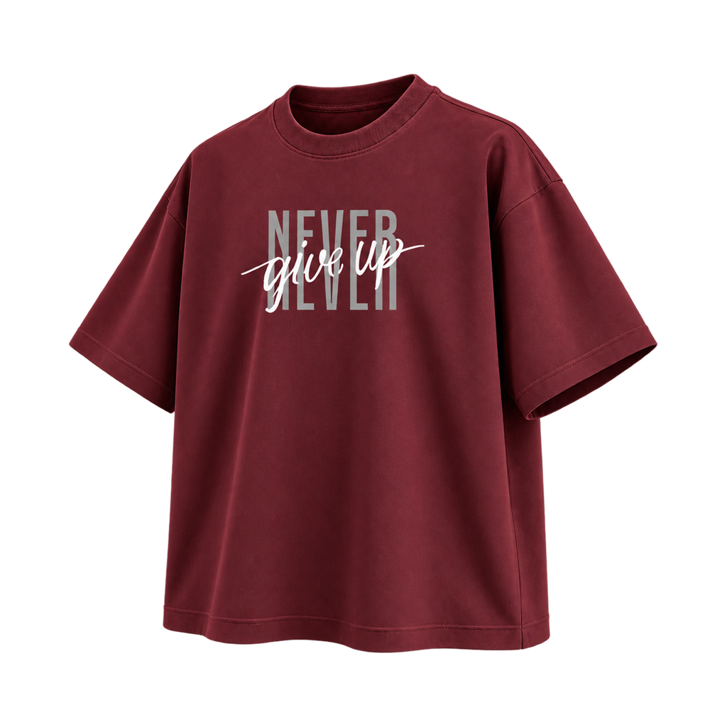 Never Give Up Burgundy — Right Three Quarter view
