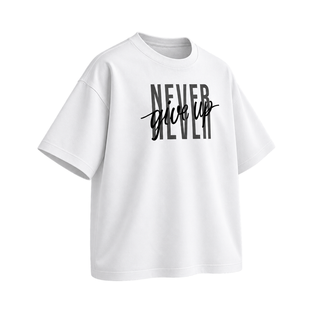 Never Give Up White — Left Three Quarter view