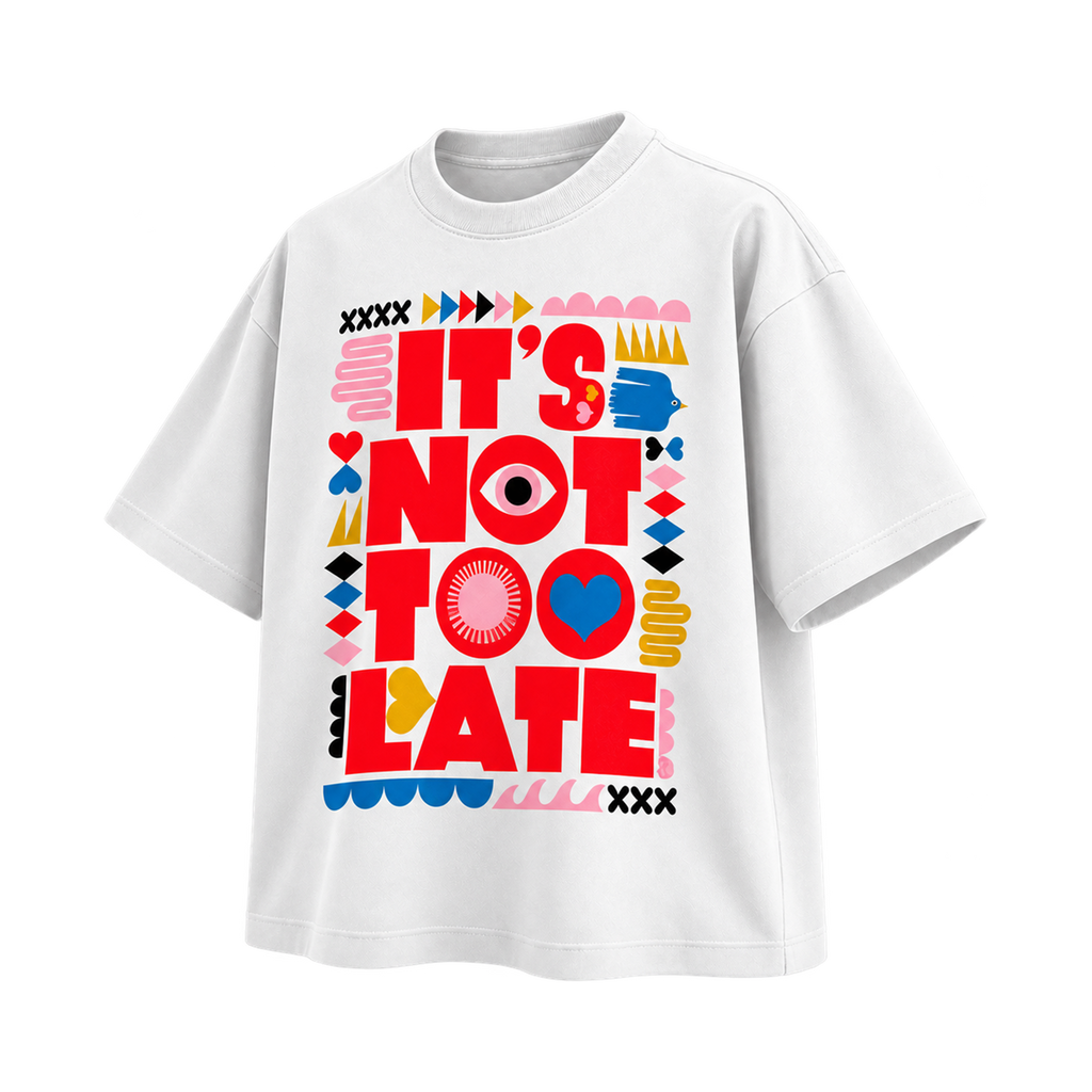 BAREVYN Not Too Late T-shirt in White, right three-quarter view