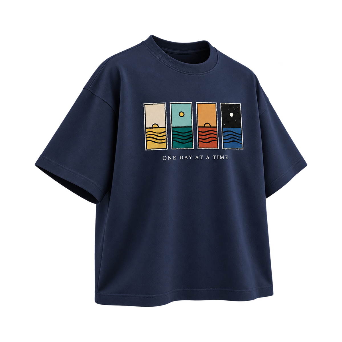 One Day at a Time Dark Blue — Left Three Quarter view