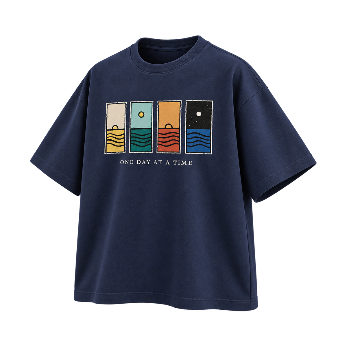 One Day at a Time Dark Blue — Right Three Quarter view