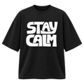 BAREVYN Stay Calm T-shirt in Black, front view