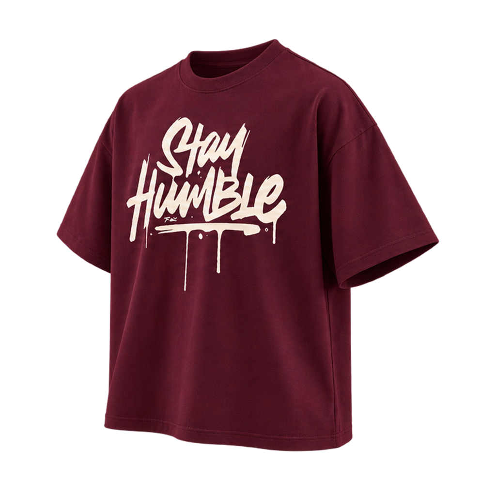 Stay Humble Burgundy — Left Three Quarter view
