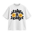 BAREVYN Take It Easy T-shirt in White, front view