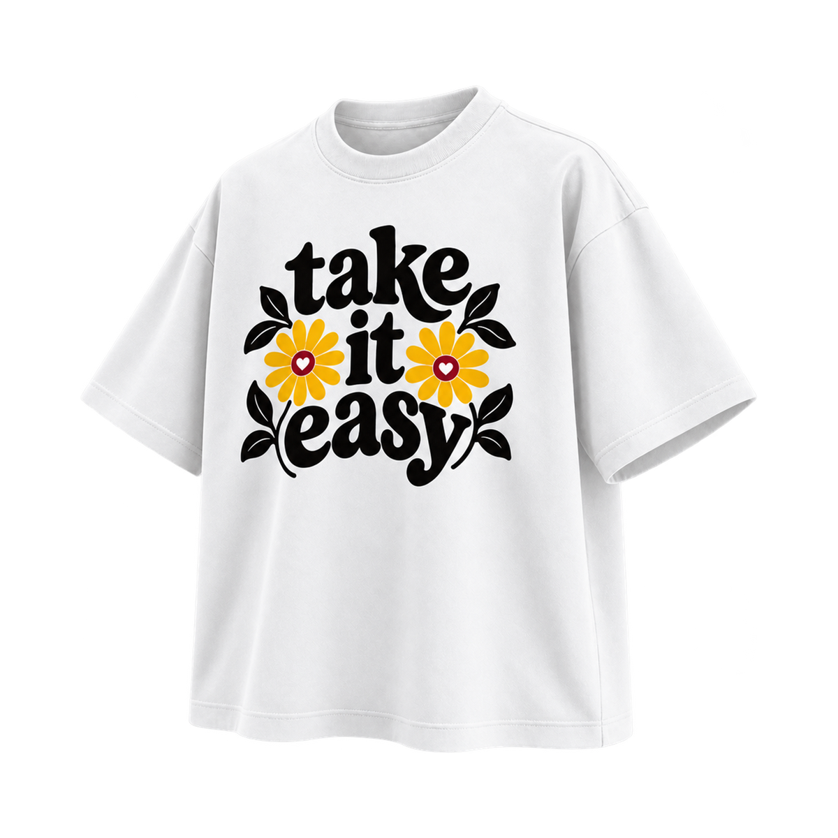 BAREVYN Take It Easy T-shirt in White, right three-quarter view