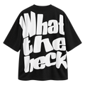 BAREVYN What The Heck Back T-shirt in Black, front view